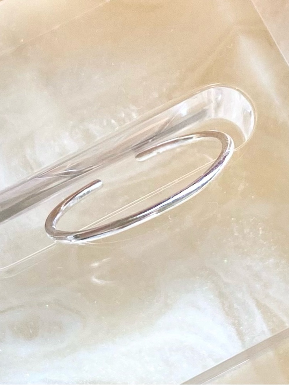 Minimalist Silver Open Thin Band Ring